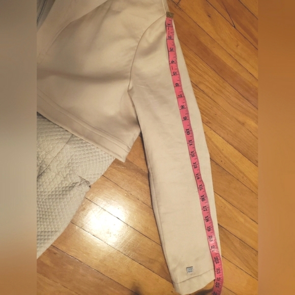 Soia & Kyo Enora jacket. Spring. Quilted parts. Hood. Cream/tan Size L. - Picture 13 of 16